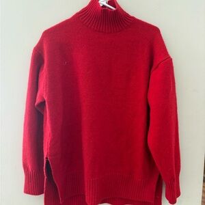 H&M Vibrant Red Turtleneck Sweater
